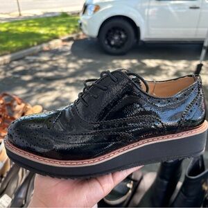 Black platform loafers from Madden Girl